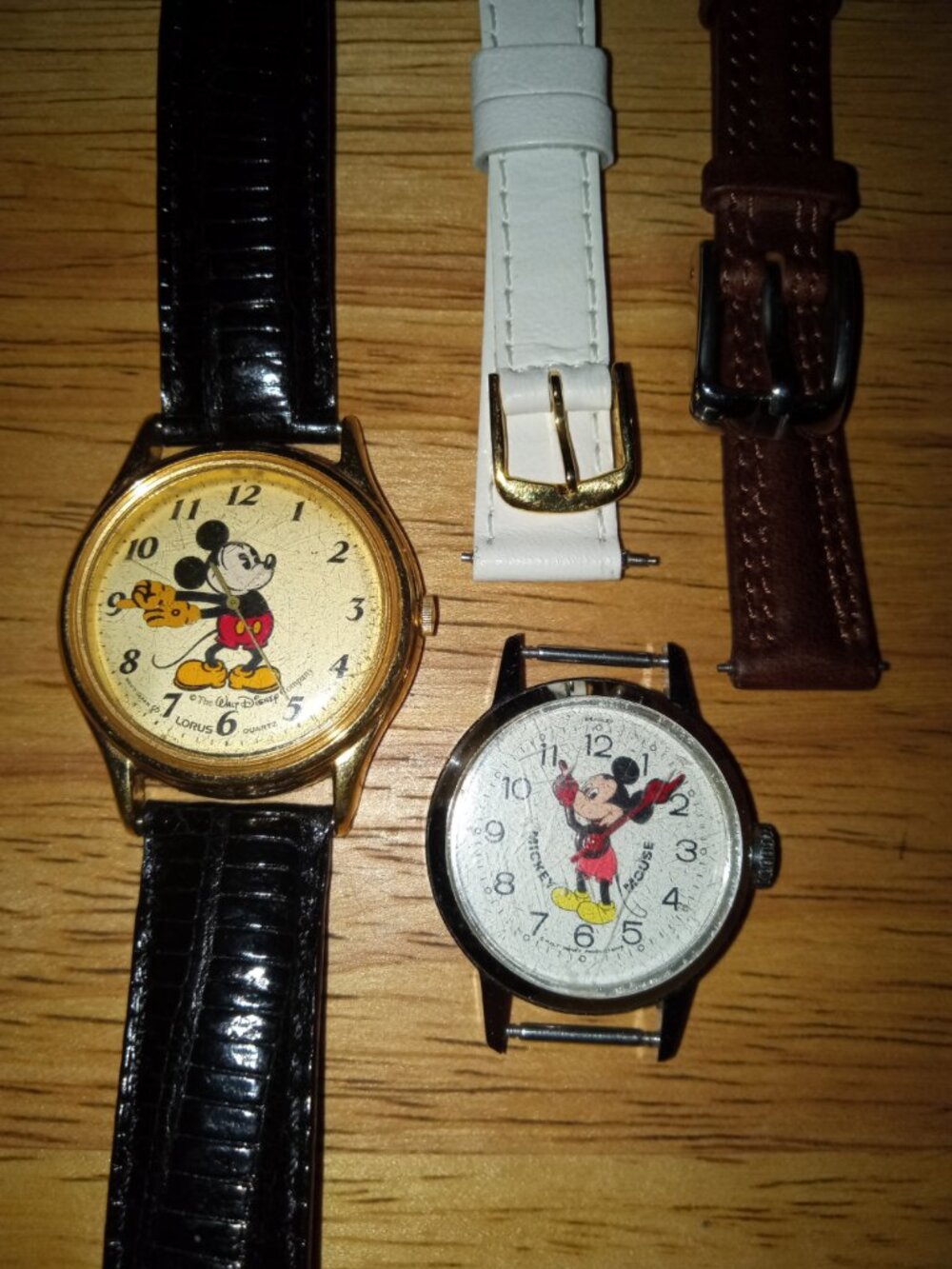 DISNEY 2 Mickey Mouse Watches & Extra Bands